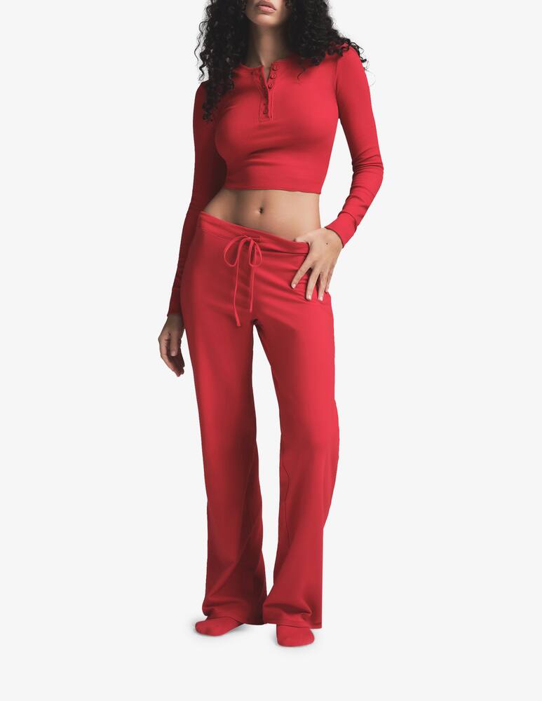 rinascente SKIMS Maglia a maniche lunghe crop Henley