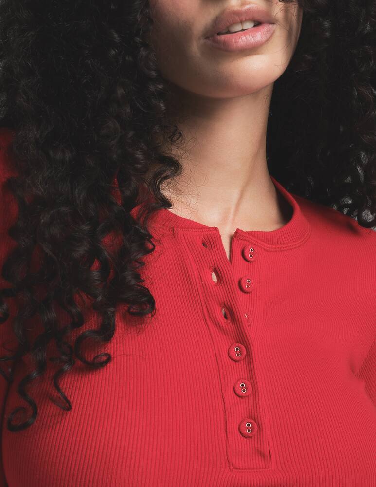 rinascente SKIMS Maglia a maniche lunghe crop Henley