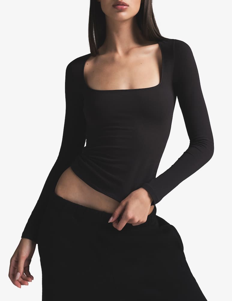 rinascente SKIMS Scoop neck long sleeve top