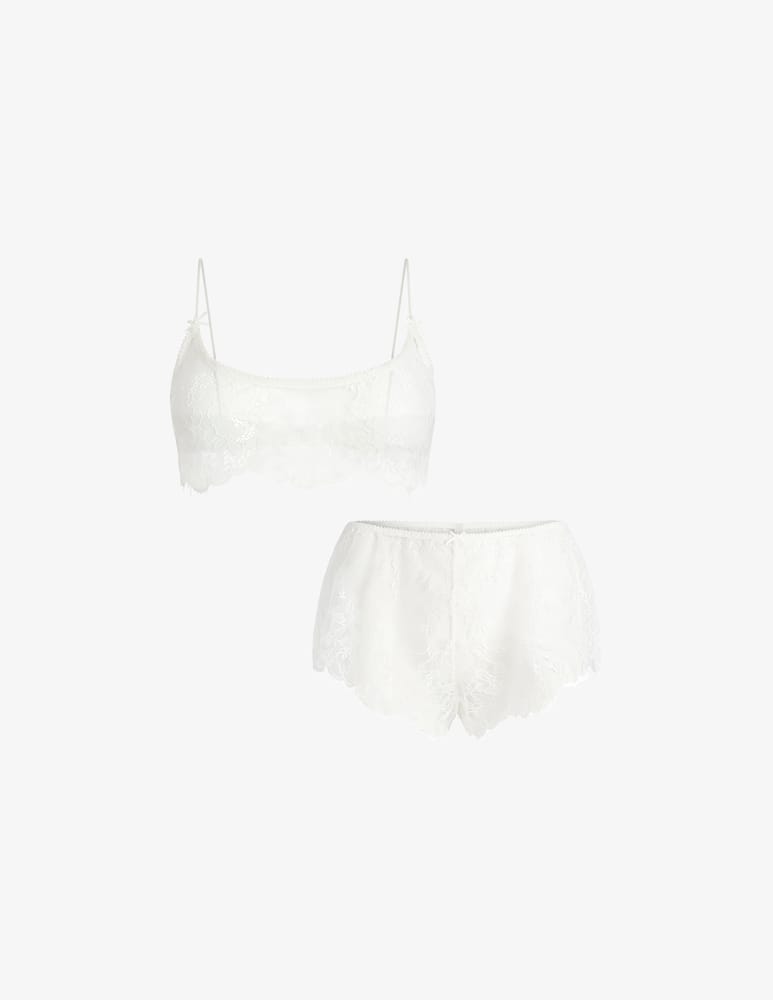 SKIMS Set bralette e short in pizzo - immagine 5