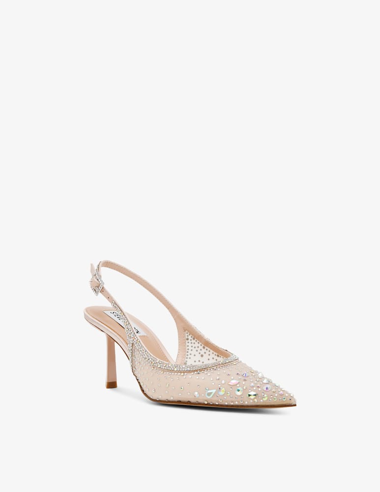 rinascente Steve Madden Vero crystal mesh slingback heels