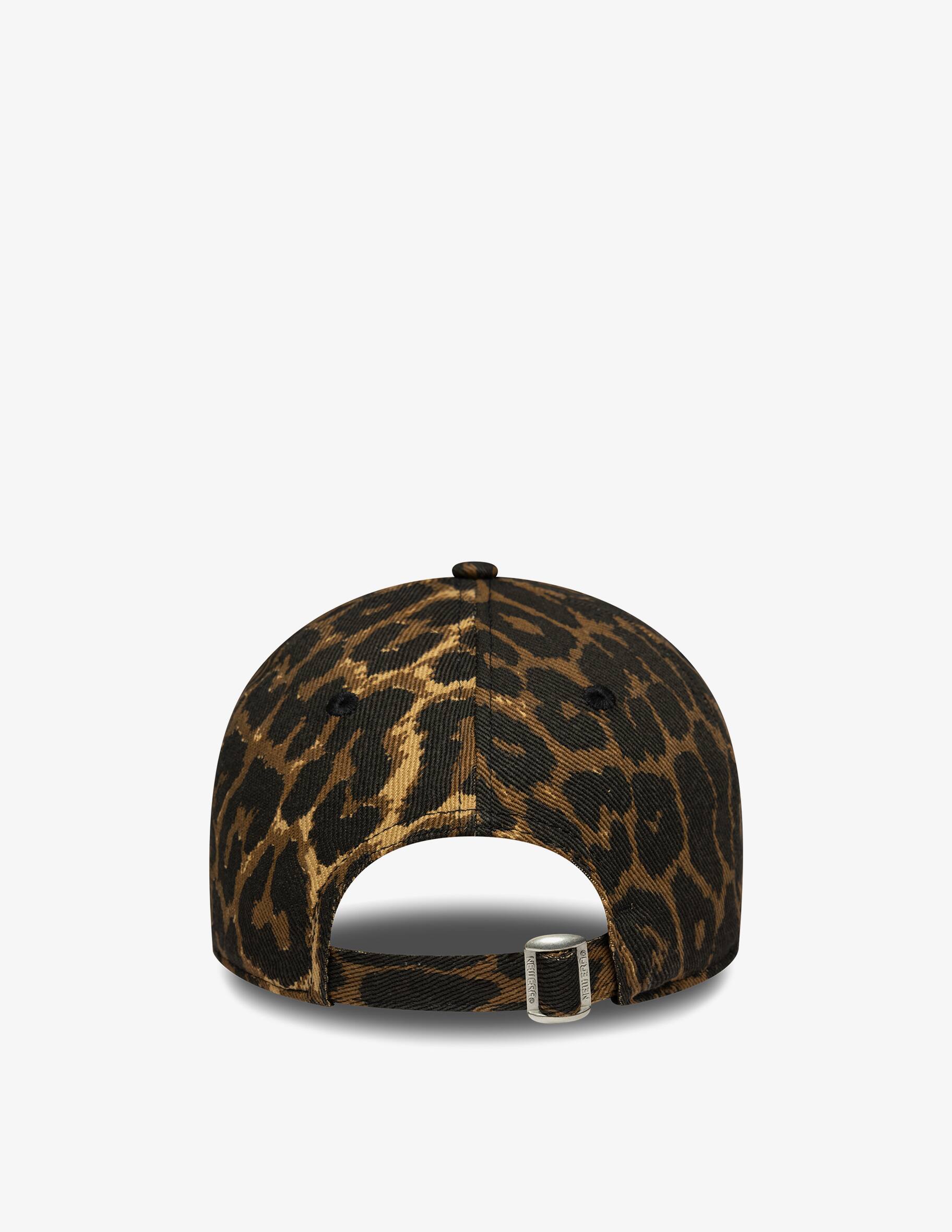 CWXKGL Berretto da baseball unisex con stampa animalier leopardata, regolabile, in denim lavato, cappello con visiera, Navy e Rosso, Taglia unica