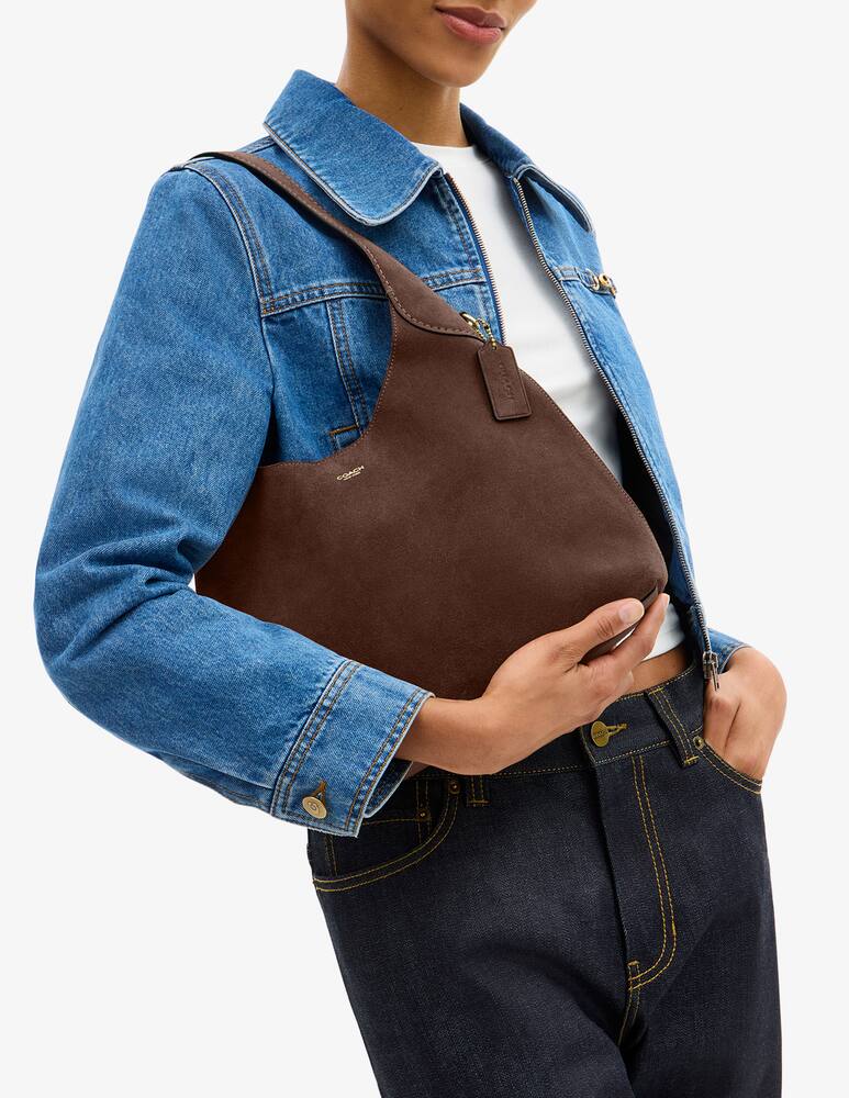 rinascente COACH Brooklyn 28 suede shoulder bag