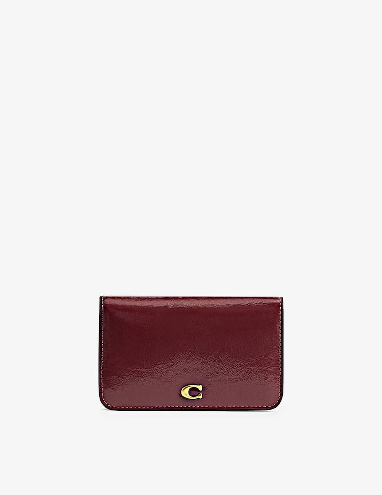 COACH Glazed leather slim card holder - picture 1