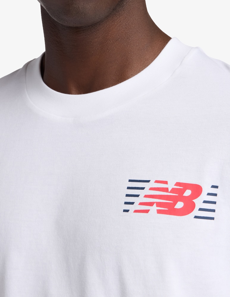 rinascente New Balance Logo lines t-shirt