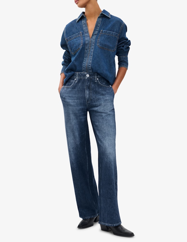 rinascente Rag & Bone Miramar terry wide-leg jeans