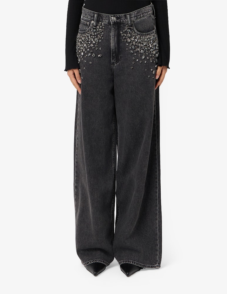 rinascente Rag & Bone Embellished wide-leg trousers