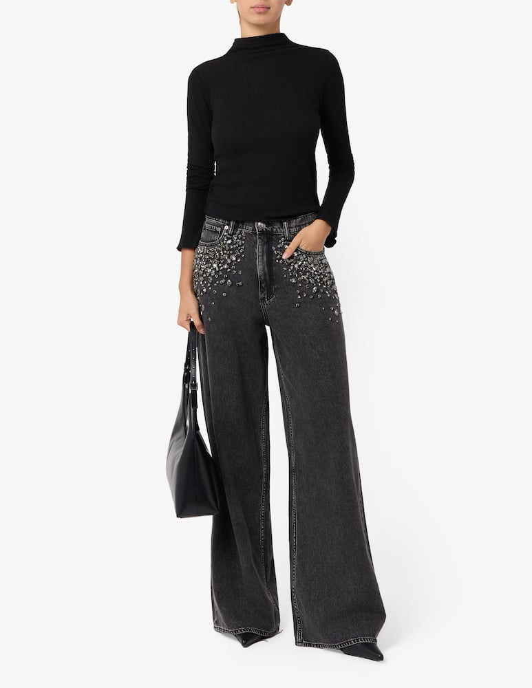 rinascente Rag & Bone Embellished wide-leg trousers