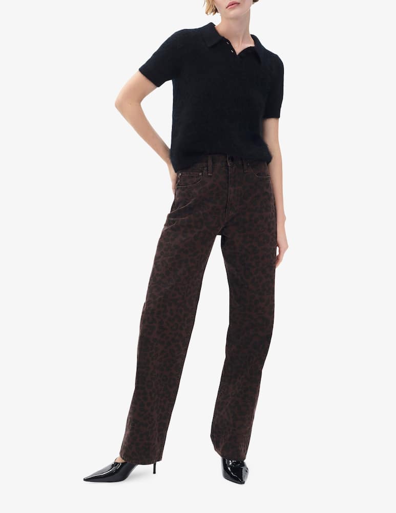 rinascente Rag & Bone Jeans a gamba dritta leopardati Shea
