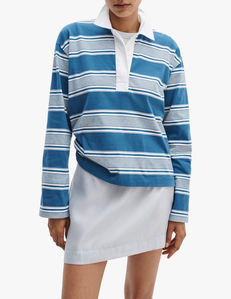 rinascente Rag & Bone Polo a righe maniche lunghe