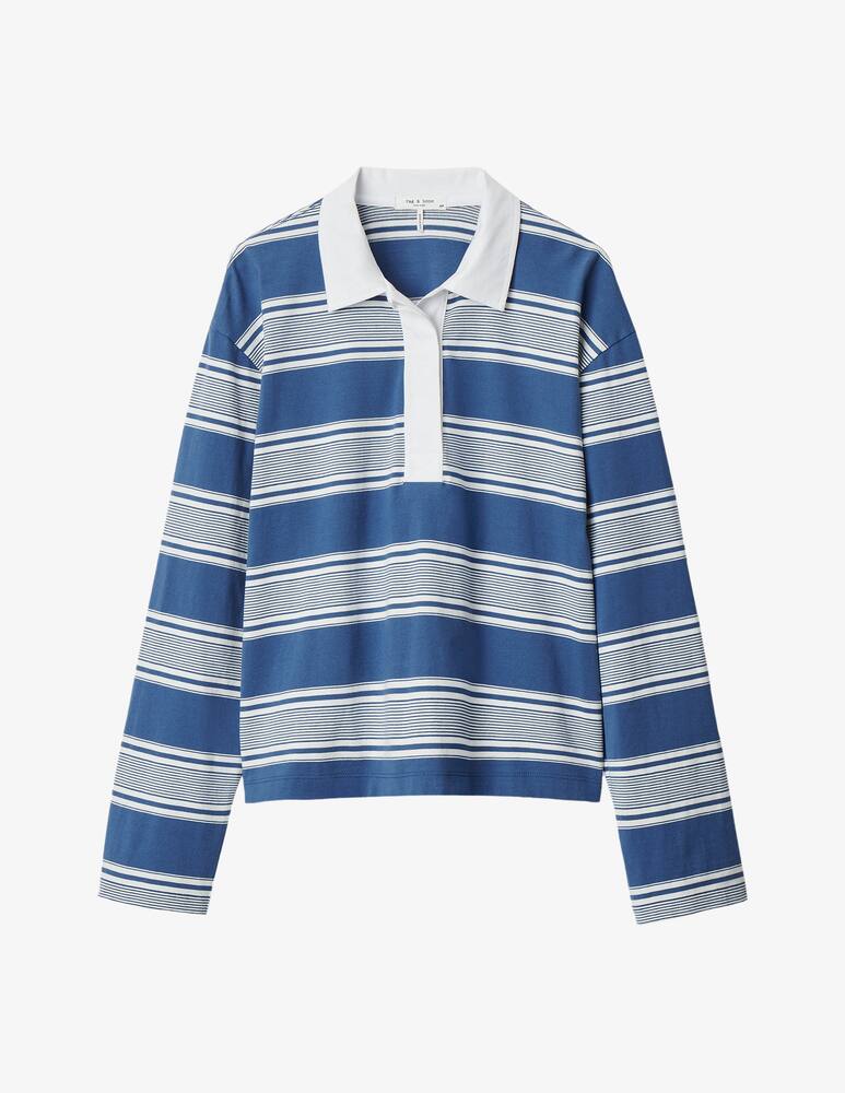 rinascente Rag & Bone Polo a righe maniche lunghe