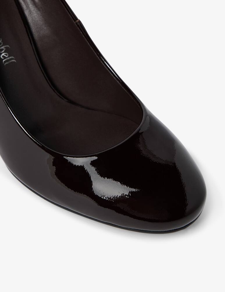 rinascente Jeffrey Campbell Patent round toe pumps