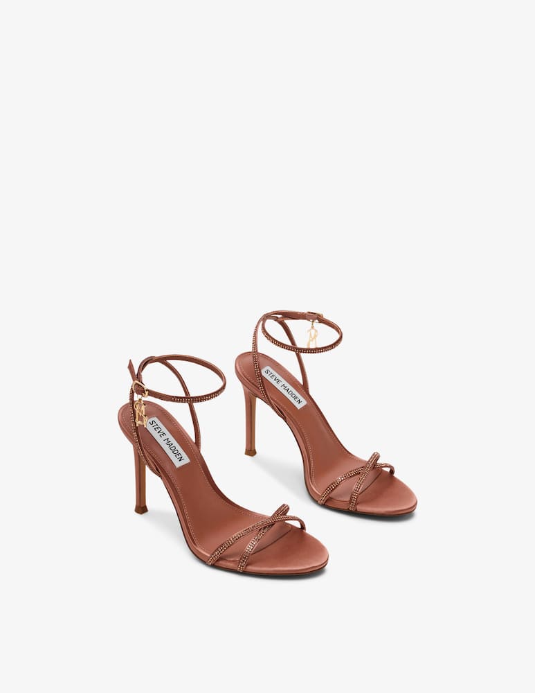 rinascente Steve Madden Jypsey satin crystal sandals