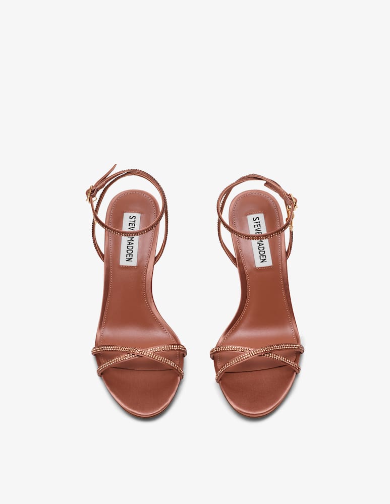 rinascente Steve Madden Jypsey satin crystal sandals