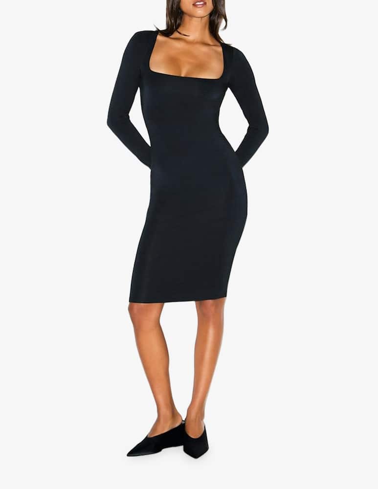 rinascente SKIMS Square neck midi dress