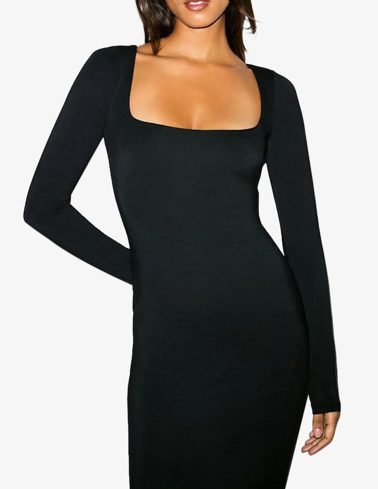 rinascente SKIMS Square neck midi dress