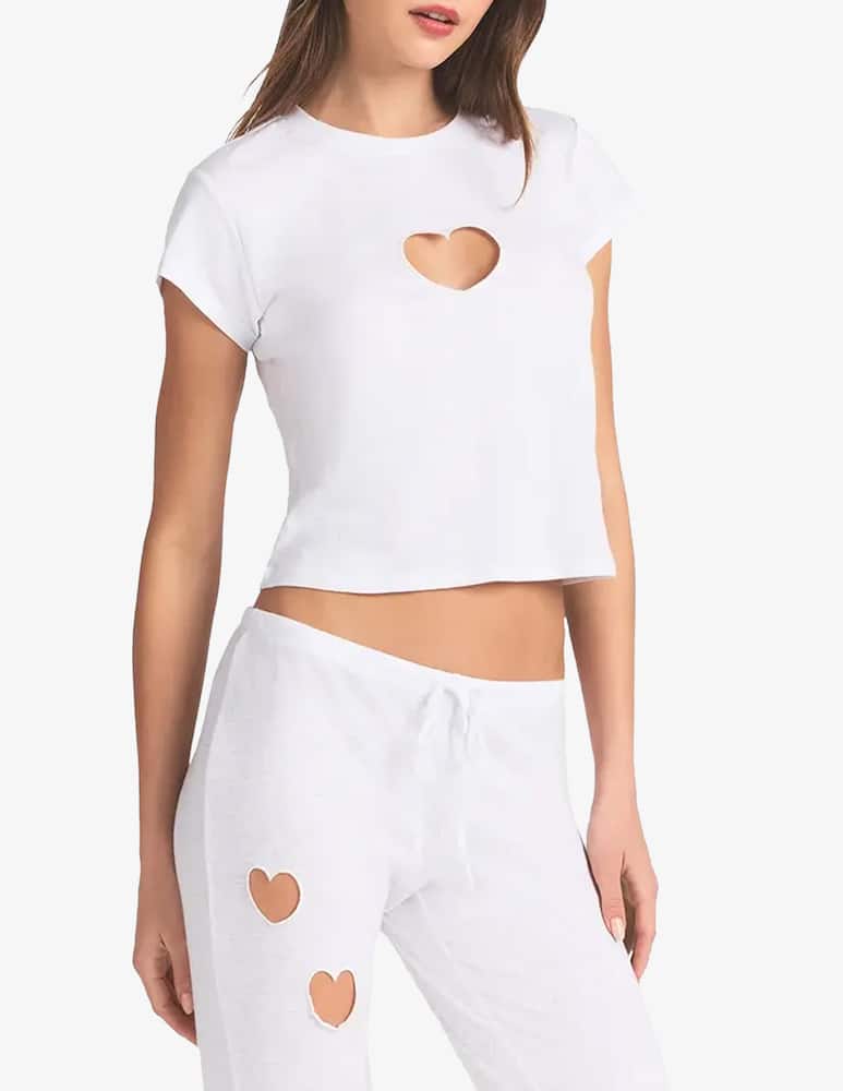SKIMS T-shirt cuore intagliato - immagine 1 SKIMS T-shirt cuore intagliato - immagine 1