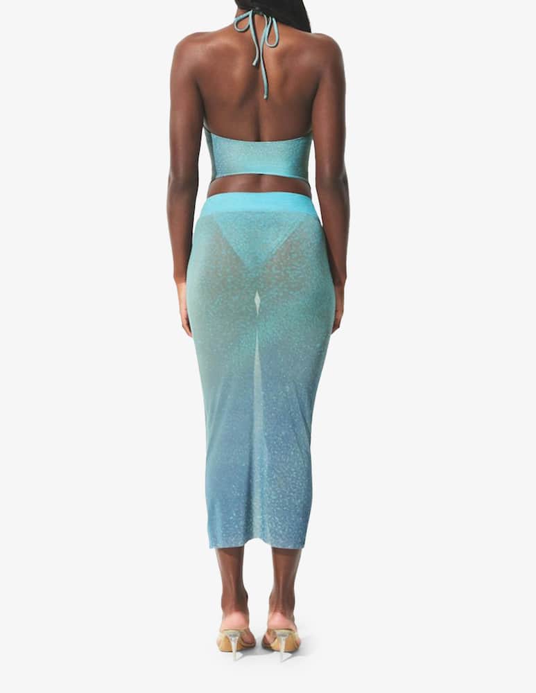 rinascente SKIMS Sheer printed midi skirt