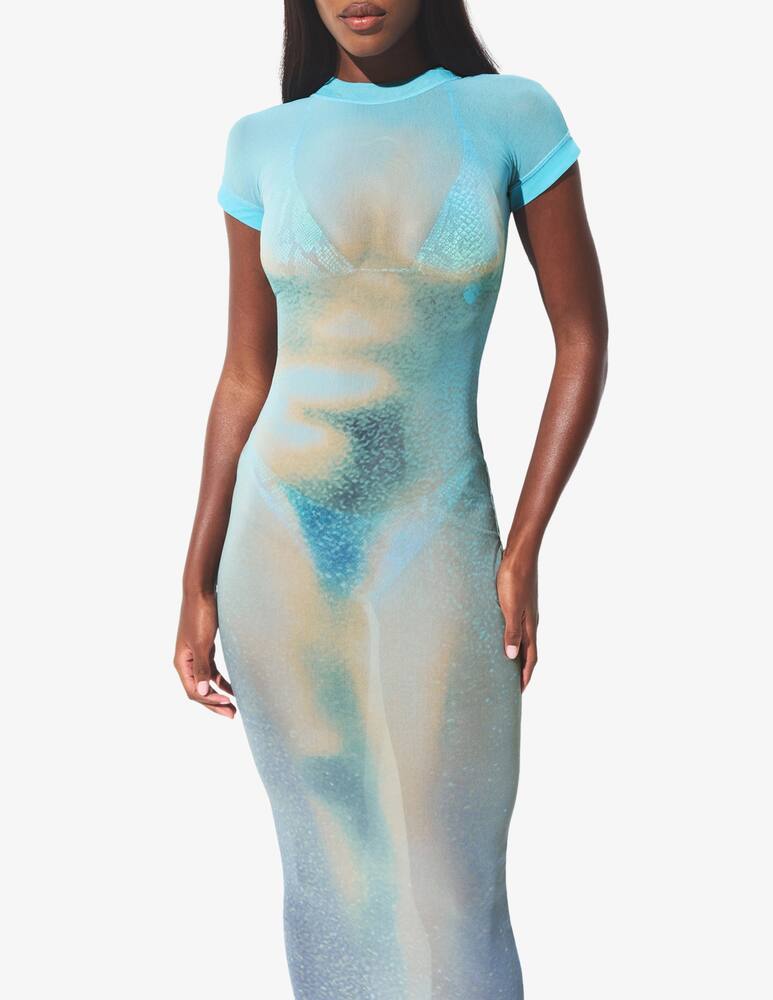 rinascente SKIMS Sheer printed long dress