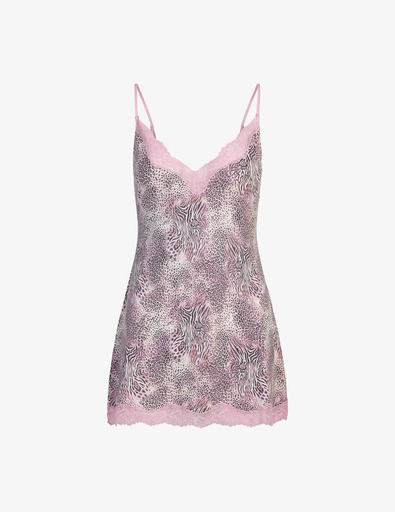 rinascente SKIMS Leopard lace nightdress