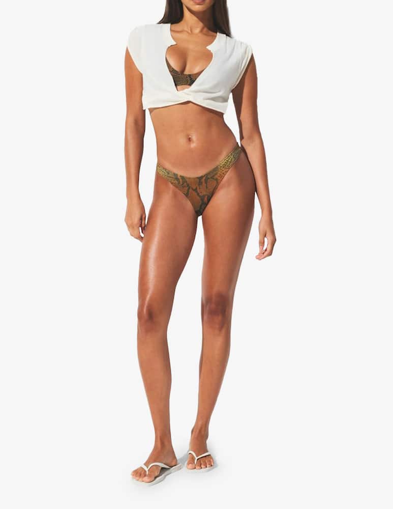 rinascente SKIMS T-shirt corta scollo annodato