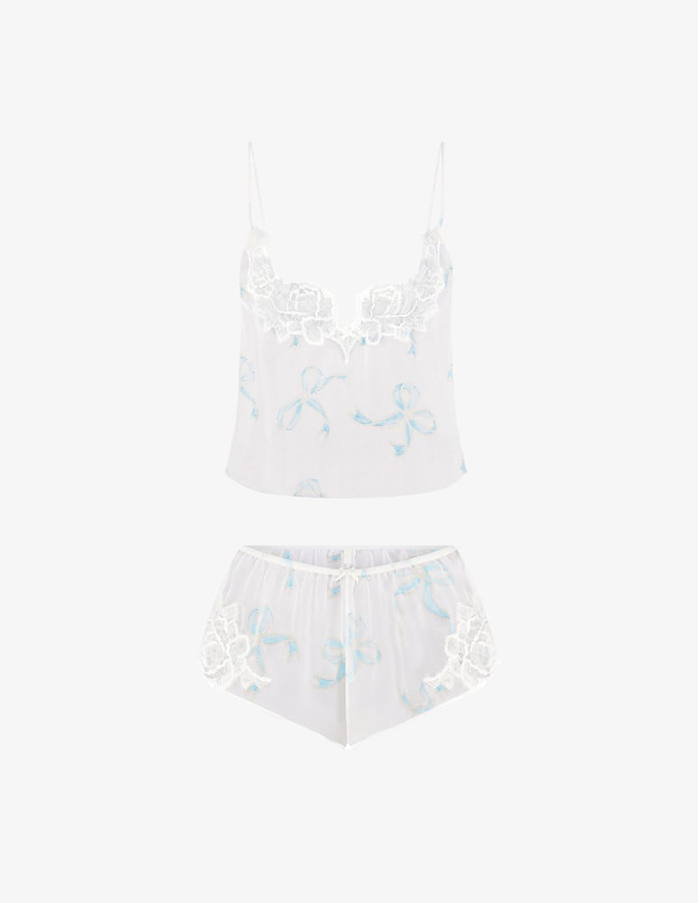 rinascente SKIMS Set top e shorts in seta