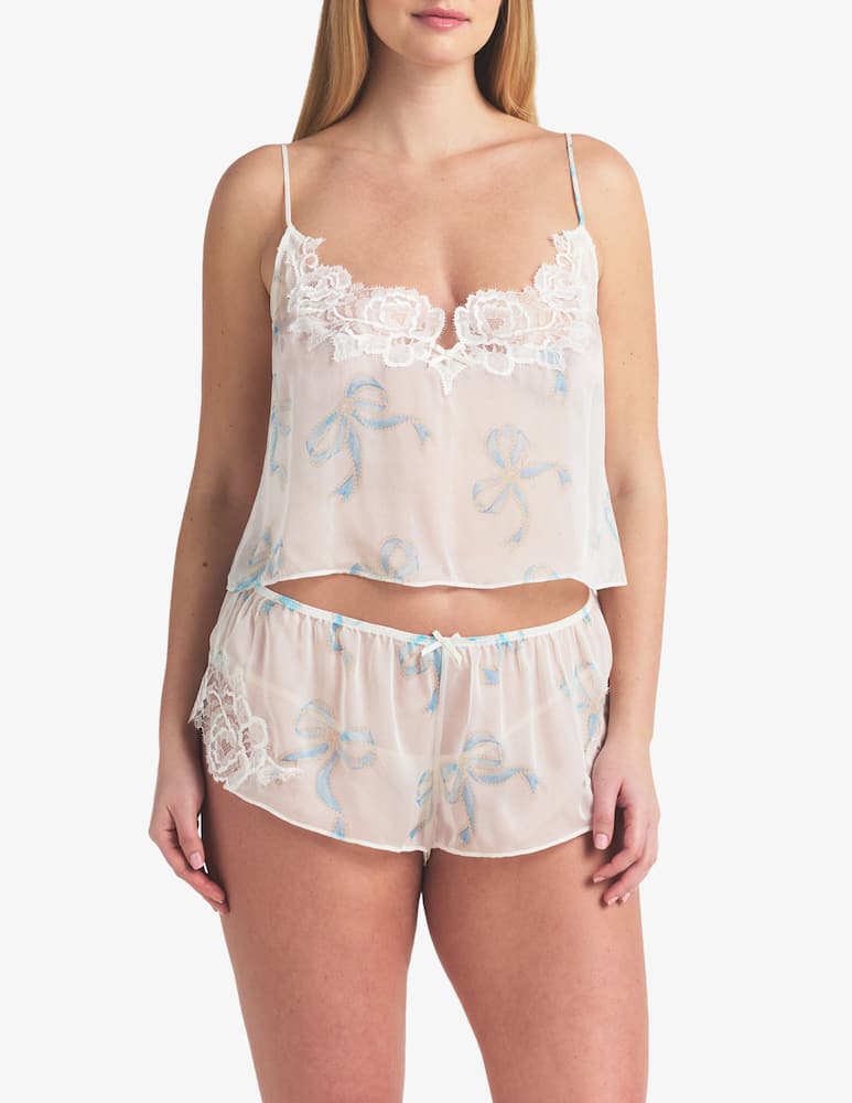 SKIMS Set top e shorts in seta - immagine 1