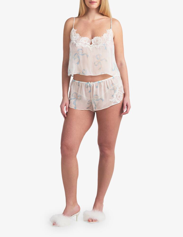 SKIMS Set top e shorts in seta - immagine 2