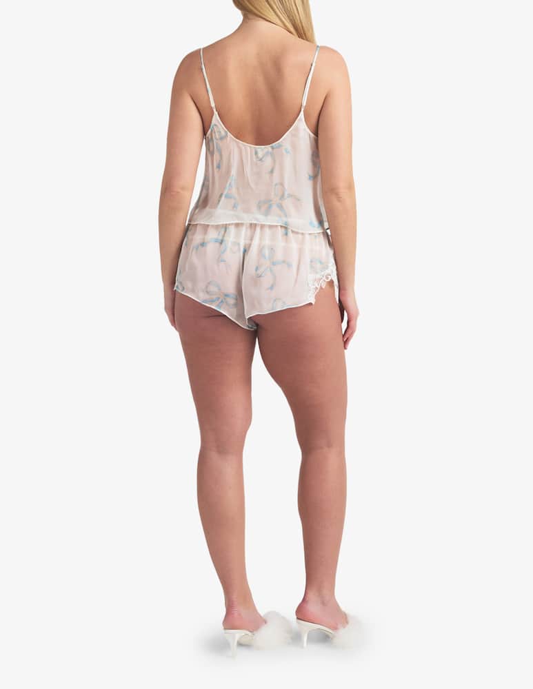 SKIMS Set top e shorts in seta - immagine 3