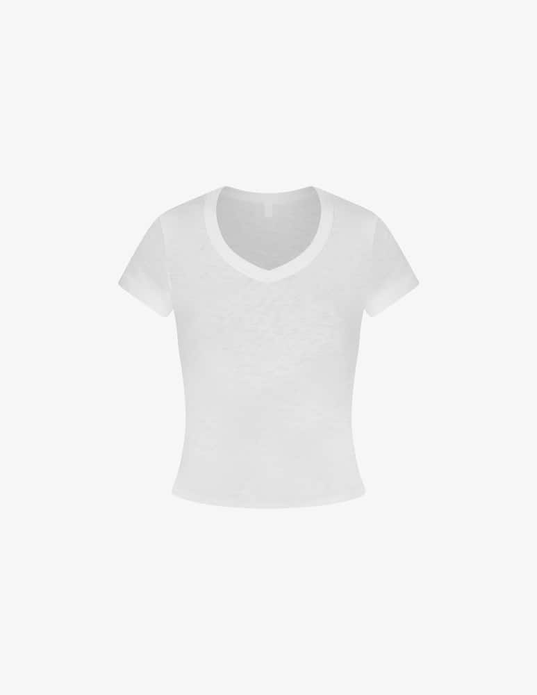 SKIMS T-shirt baby con scollo a V - immagine 4 SKIMS T-shirt baby con scollo a V - immagine 4