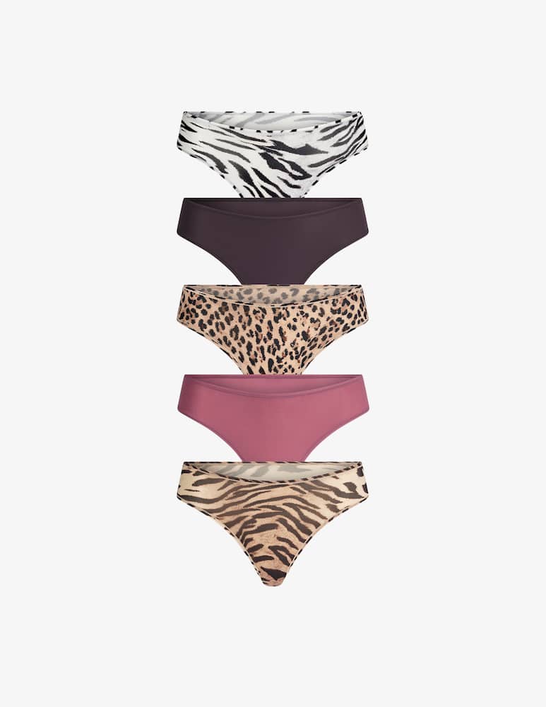 rinascente SKIMS Safari print thong set