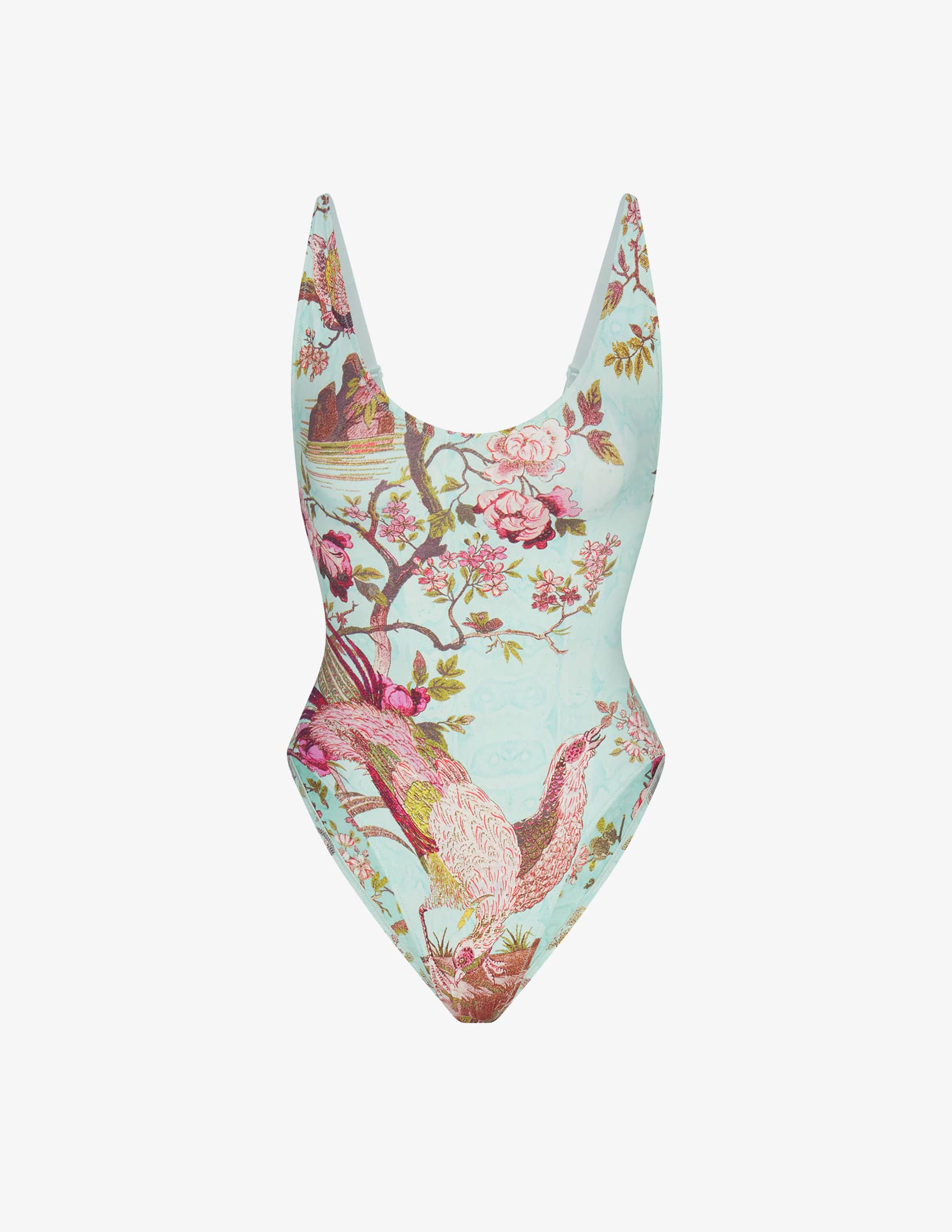 Shop SKIMS Roberto Cavalli x Skims floral long kaftan on