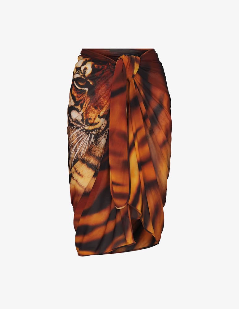 rinascente SKIMS Roberto Cavalli x Skims tiger print pareo