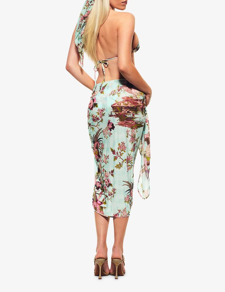 rinascente SKIMS Roberto Cavalli x Skims floral wrap pareo
