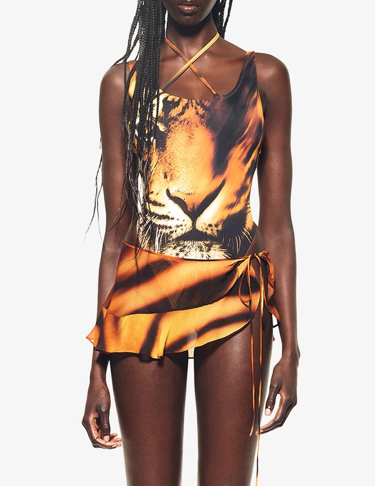 rinascente SKIMS Roberto Cavalli x Skims wrap mini skirt