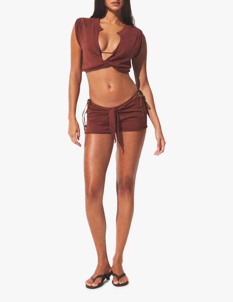 rinascente SKIMS Tie front beach shorts