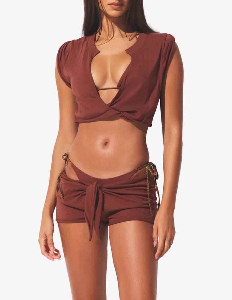 rinascente SKIMS Tie front beach shorts