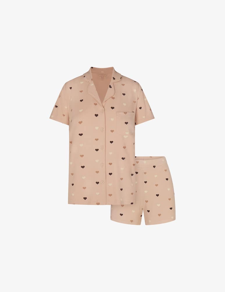 rinascente SKIMS Heart print short sleep set