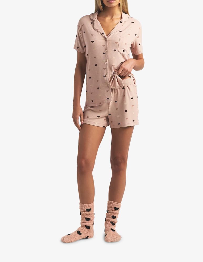 SKIMS Heart print short sleep set - picture 1 SKIMS Heart print short sleep set - picture 1