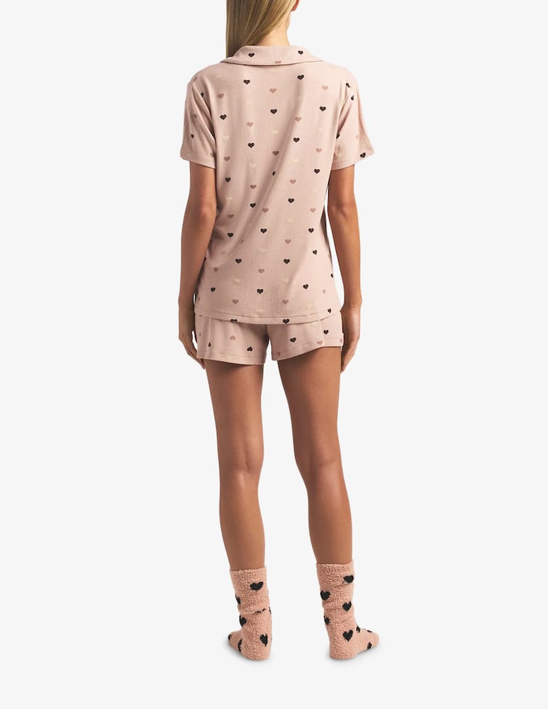 rinascente SKIMS Heart print short sleep set