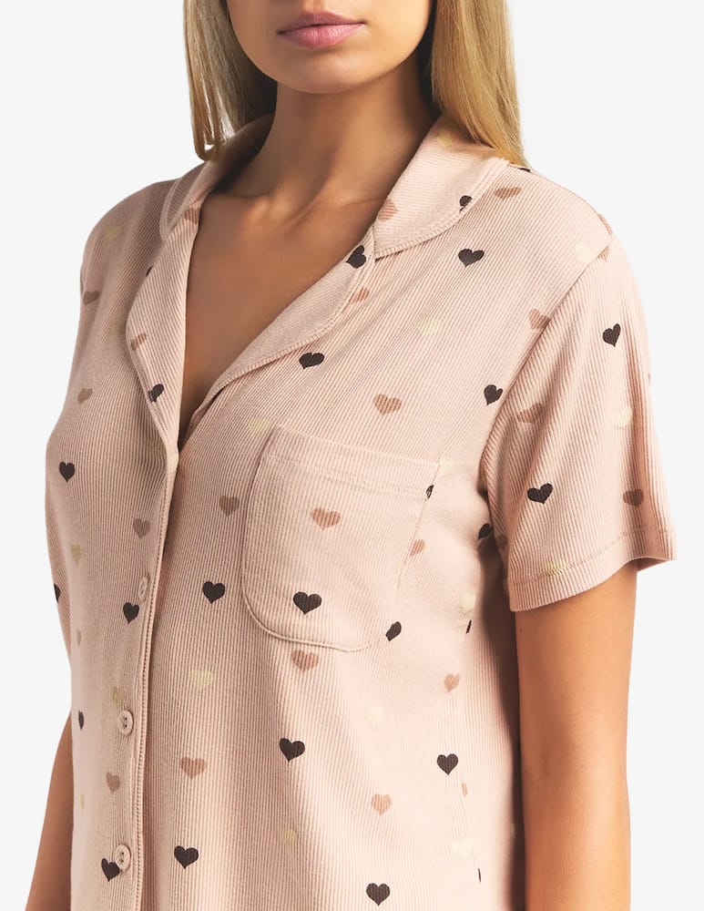 rinascente SKIMS Heart print short sleep set