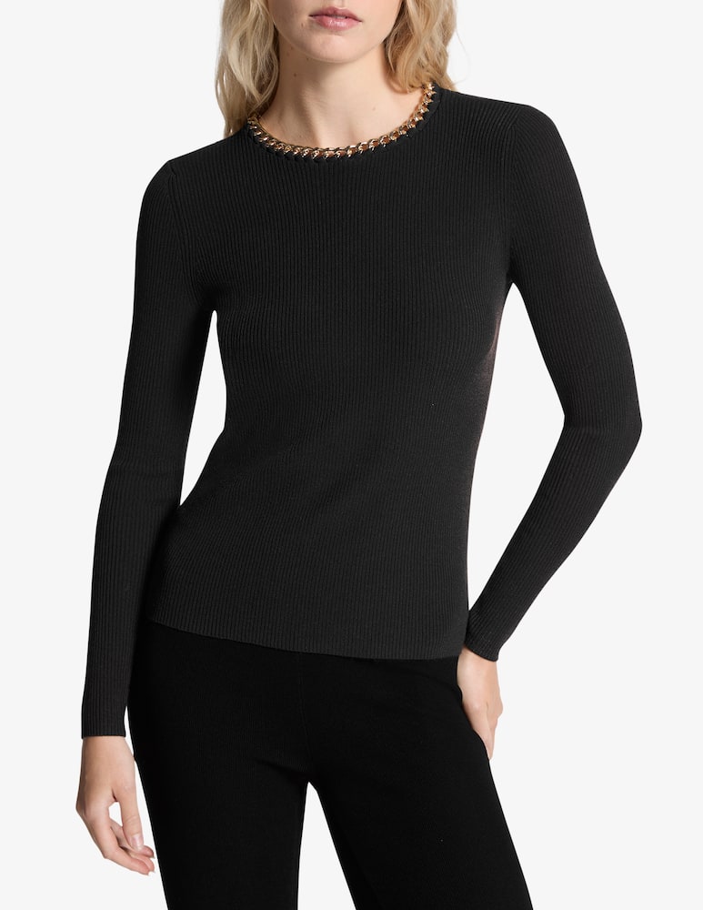 rinascente Michael Michael Kors Chain neck ribbed sweater