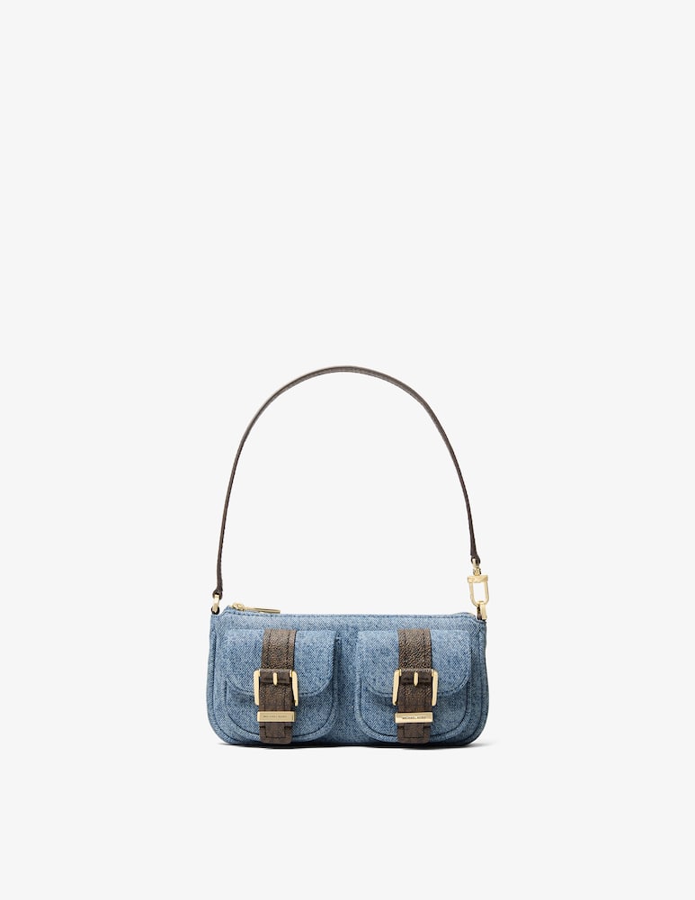 Michael Michael Kors Borsa a spalla convertibile Zoe in jeans - immagine 1