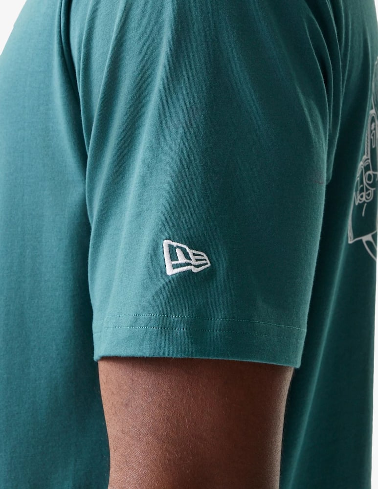 rinascente New Era Dodgers food graphic t-shirt