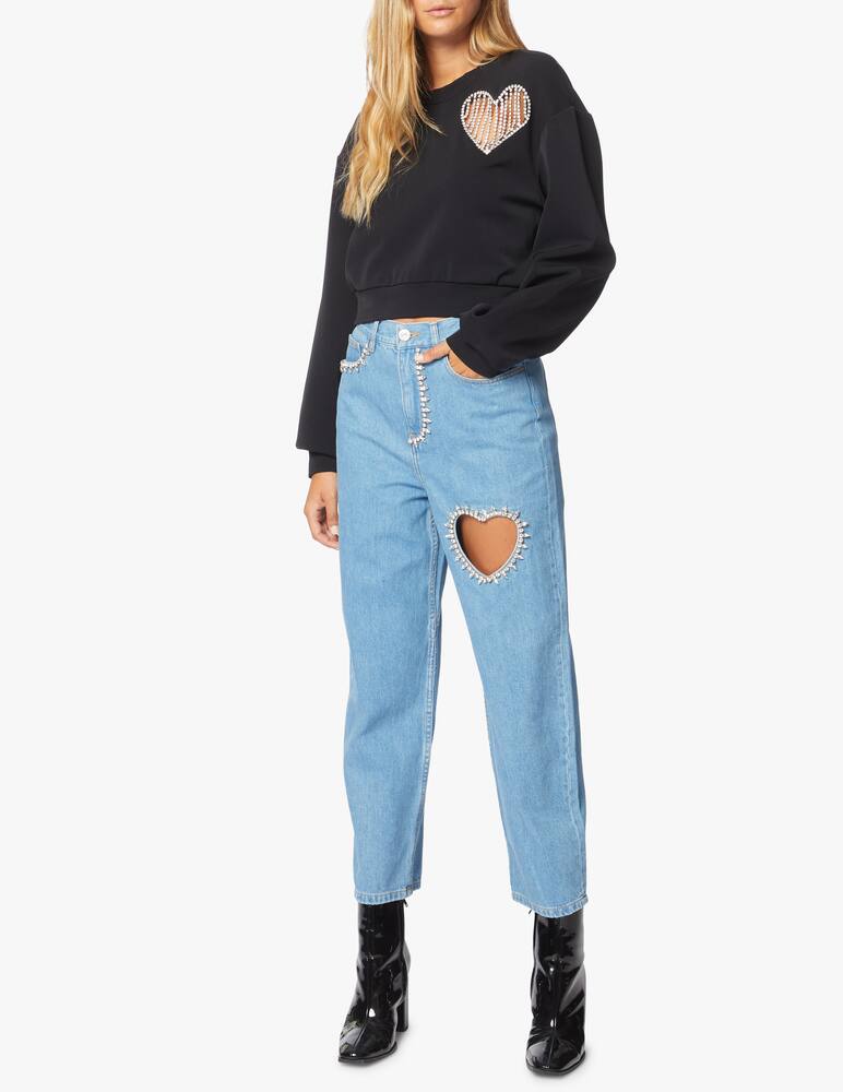rinascente Area Jeans a vita alta Crystal Heart