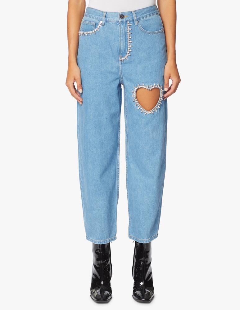 rinascente Area Jeans a vita alta Crystal Heart