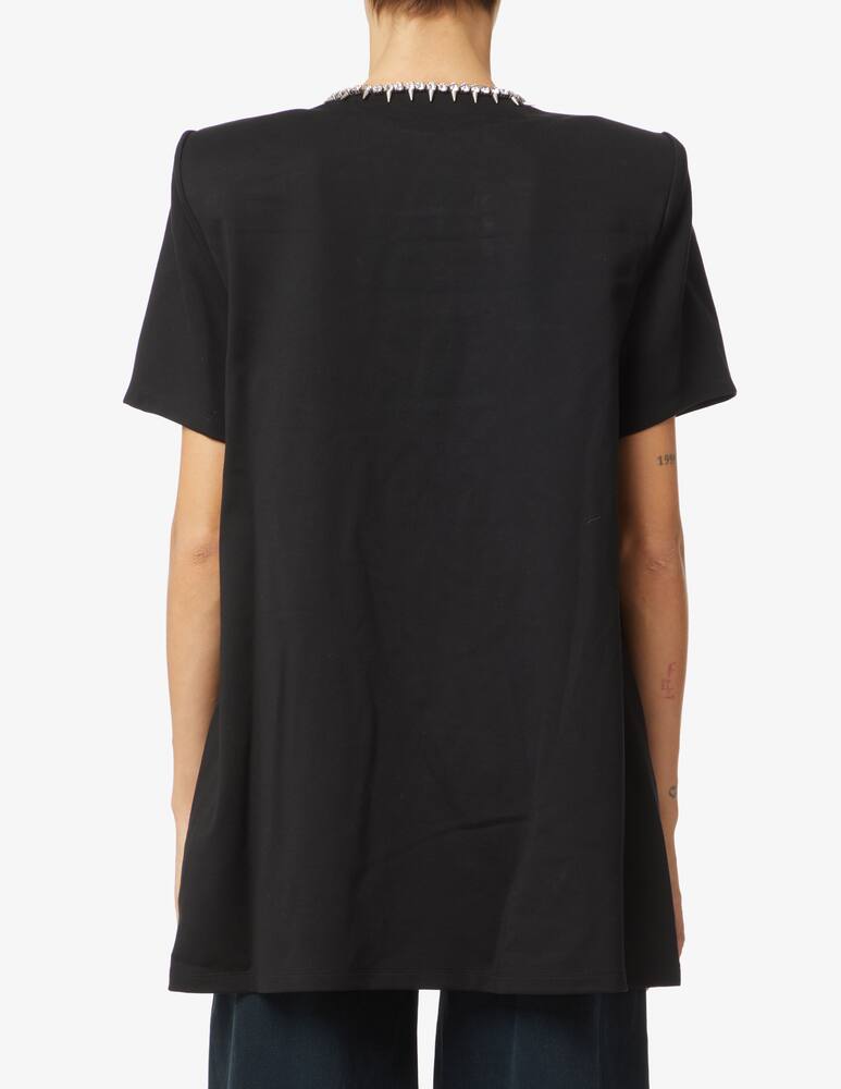 Area Crystalbow v neck mini dress - Black - picture 3 Area Crystalbow v neck mini dress - Black - picture 3