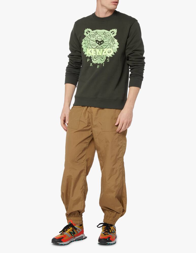 rinascente Kenzo Icon neon roundneck sweatshirt - olive