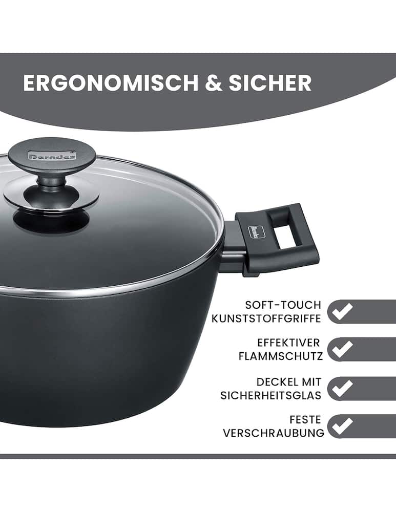 rinascente Berndes Batteria 7 pezzi Alu Special - Nero