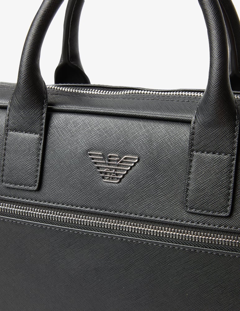 rinascente Emporio Armani New business leather briefcase